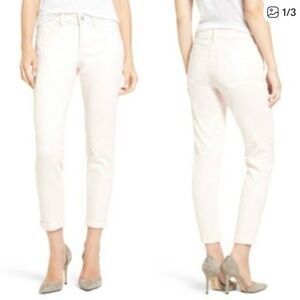 NYDJ Alina ankle petite ivory/grey skinny jeans / size 2P / Excellent condition